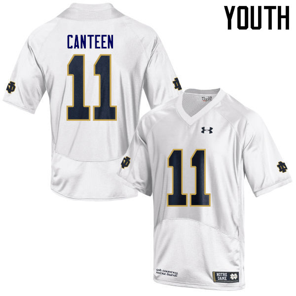 Youth #11 Freddy Canteen Notre Dame Fighting Irish College Football Jerseys Sale-White